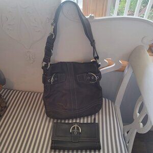 Coach Chocolate Purse & Wallet Set